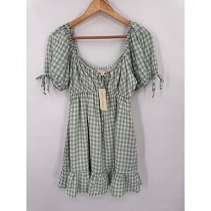 Thirty Thirty Mini Dress Womens L Prairie Boho Girly Feminine Ruffles Garden